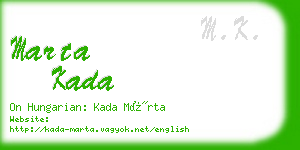 marta kada business card